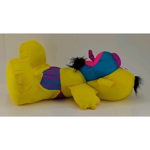 Puffalumps Grunts Caveman Yellow Plush Club 1992 Fisher Price Vintage Retro 2271 - Picture 3 of 9
